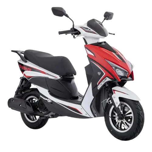 Motocicleta D150 Blanco con Rojo